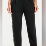Garnet Hill NWT  Women's Easy Black Boho Pants with Side Detailing Photo 1