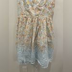 Peter Som  X RTR Blue Floral Belted Dress Size 6 Photo 4
