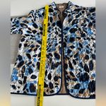 Alfred Dunner Navy Blue White Graphic Floral Quilted Jacket Lightweight Coat 14 Photo 7