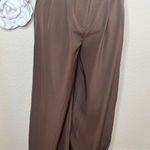Princess Polly NTM: Chocolate Brown Archer High Waist Pants Sz 6 Photo 0