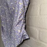 Free People bodysuit puff ruched shirt sleeve Bella chambray combo floral xL NeW Photo 3