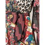 Alice + Olivia  Nelia Wide Sleeve Romper Multicolor Patchwork Print Floral Size 2 Photo 4