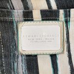 Armani Exchange  womens size 4 brushed stripe black gray teal white skinny jeans Photo 9