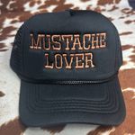 Mustache Lover Trucker Hat Black Photo 0