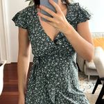 Kimchi Blue Urban Outfitters Green Ruffle Midi Floral Wrap Dress size XS Photo 1