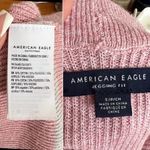 American Eagle Women's Pink/Gray Striped Jegging Fit Crew Neck Sweater Size S Photo 6