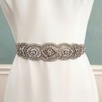 Silver Sparkle Wedding Gown Belt Photo 6