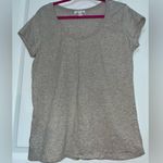 Ambiance Apparel  Brown Scoop Neck Cotton Spandex Short Sleeve Chico Top - Sz 2X Photo 2