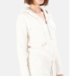 Nili Lotan Women's Callie Zip Up Hoodie Chalk Photo 1