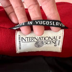 International Scene Vintage Red Wool Double Breasted Blazer Size 7/8 Photo 11