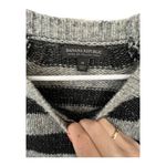 Banana Republic  Black and Gray Striped Sweater Photo 2