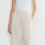 Aritzia ‎ The Effortless Pant Cropped CruiseLinen 12 workwear minimalist holiday Photo 0