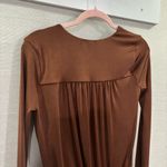 Intimately Free People Turnt Long Sleeve V Neck Mesa Burnt Brown Size Small Photo 3