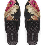 Birdies Women's Phoebie Slip On Mule Shoe In Black Floral Size 6 Photo 0