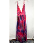 Boutique 4X Dress Full Maxi‎ Chiffon Lined Pink Purple Strappy Sleeveless 956 Photo 4