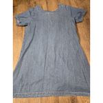 Vermont Country Store Embroidered Floral Denim Jean Dress Cottagecore Plus 1X Blue Photo 5