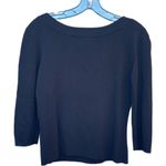 J.A.C. size M button lined scoop neck knit top. Black Size M Photo 2