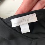 Charming Charlie  Sequin Beaded V Neck Black Top Photo 7