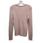 Rachel Roy Collection Metallic Ribbed Knit Sweater Pink Women’s Size XL Photo 7