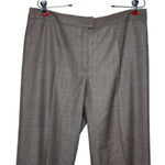 Escada Women's Dress Pants Check Wool Trousers Relaxed Flat front Grey Sz. 44 Gray Size undefined Photo 0