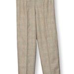 Vintage Herve Bernard Wool With Leather Trim Suit Set Brown Size 8 Photo 3