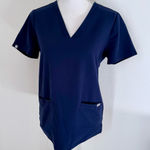 FIGS  Navy Blue Women's V-Neck Scrub Top Photo 0