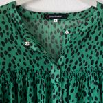 Le Grand Marqet Emerald Green Sheer Polka Dot Blouse Photo 4
