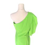 Black Halo - Cooper One-Shoulder Sheath Dress Neon Lime Green Sz 10 Photo 9