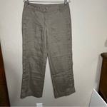 Sandro  Taupe 100% Linen Trouser Straight Leg Pants Photo 1
