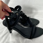 Joie ‎ Braided Black Sandal Heels Size 35.5 Photo 1