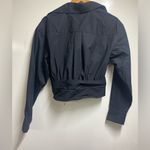 Alexander Wang NWT  Cross Front Cropped Shirt Black Size 6 Designer Luxury Photo 8