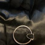 Diamanté silver hoops Gray for every day or events. Amazing color pop Photo 4