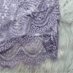 Tobi Asymmetric Mini Skirt Lavender Purple Lace Photo 8