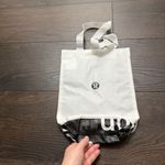 Lululemon White Black  Reusable Tote Bag Small Photo 1