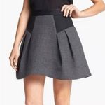Milly  Runway Raquel Wool & Mesh Flared Mini Skirt Size 2 XS Designer Chic Photo 0