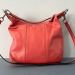 Coach  Kirstin Coral Salmon Pink Leather Hobo Shoulder Bag Photo 1