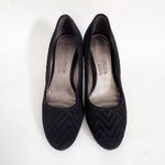 Aquatalia Aquitalia Black Quilted Round Toe Block Heels Black Size 6 Photo 2