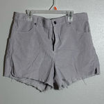 Aerie  Women Ribbed Cut Off Gray Curdoroy Shorts Size Large Photo 0