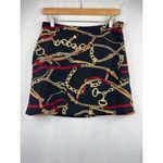 Women’s EP Pro Size 6 Black Skort with Chain Pattern Gold Photo 0