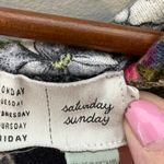 Anthropologie  Saturday Sunday navy floral back tie bow opening size small Photo 8