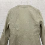 FOR THE REPUBLIC 100% Linen Open Front Blazer 12 - Tan Sage Photo 4