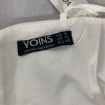 Yoins  size medium (6) white romper zip up lightweight flirty romantic layered‎ Photo 8