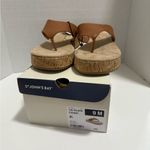 st. john's bay St. John’s Bay Tan Salden Cognac Platform Flip Flop NWT Size 9 Photo 6