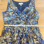 Anthro Moulinette Soeurs Oak Apple 100% Silk Dress Size‎ 12 Blue Photo 10