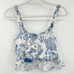 Urban Outfitters  Womens Goodie Lace Up Tropical Floral‎ Bustier Crop Top Size M Photo 7