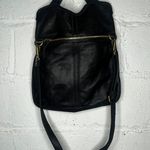 Fossil  Women's Black Pebbled Leather Zipper Erin Tote Bag with Crossbody Strap Photo 1