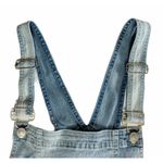 Almost Famous Juniors  Hand Painted Denim Shortalls Bib Overall Shorts Stretch L Photo 4