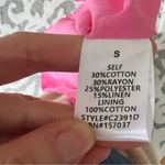 Isalis  Pink Mini Criss Cross Open Back Cotton Fit & Flare Dress Size Small NWOT Photo 2