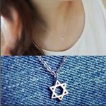 Stainless Steel Magen David Jewish Star on Adjustable 16” Photo 3