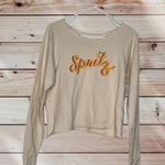 Mate the Label Donny Spritz Long Sleeve Cropped Sweatshirt Medium Women’s Cream Photo 1
